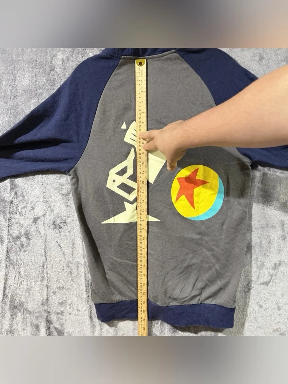 Disney The World of Pixar Luxo Jr Lamp Star Ball Hoodie Sweat Jacket Men’s Small